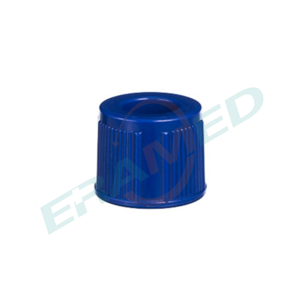 plastic cap component for blood collection tube Blue plastic cap component for blood collection tube Blue