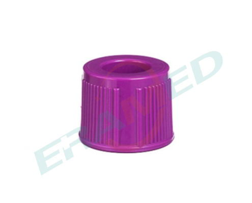 plastic cap component for blood collection tube Purple plastic cap component for blood collection tube Purple