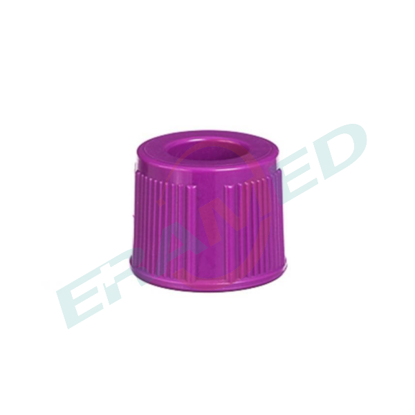 plastic cap component for blood collection tube Purple plastic cap component for blood collection tube Purple